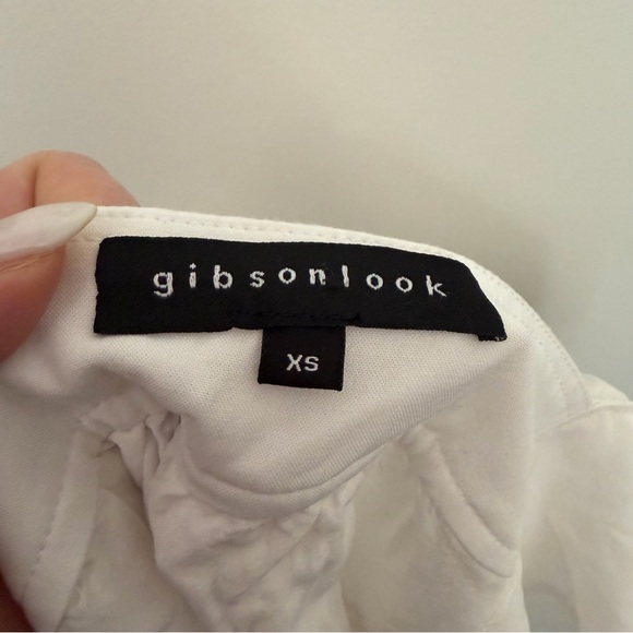 GibsonLook Square Ruffle Long Sleeve Blouse White - Picture 4 of 5